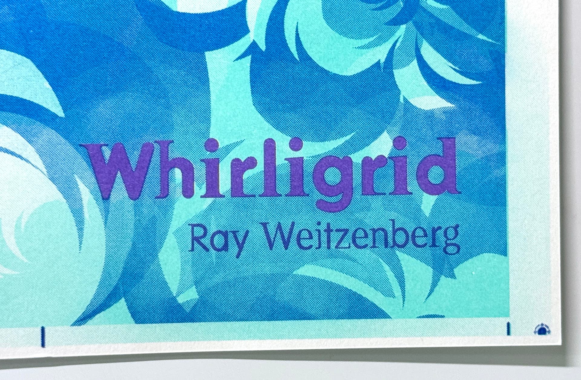 Tight shot of the front cover and title. Shows the layers in perfect alignment